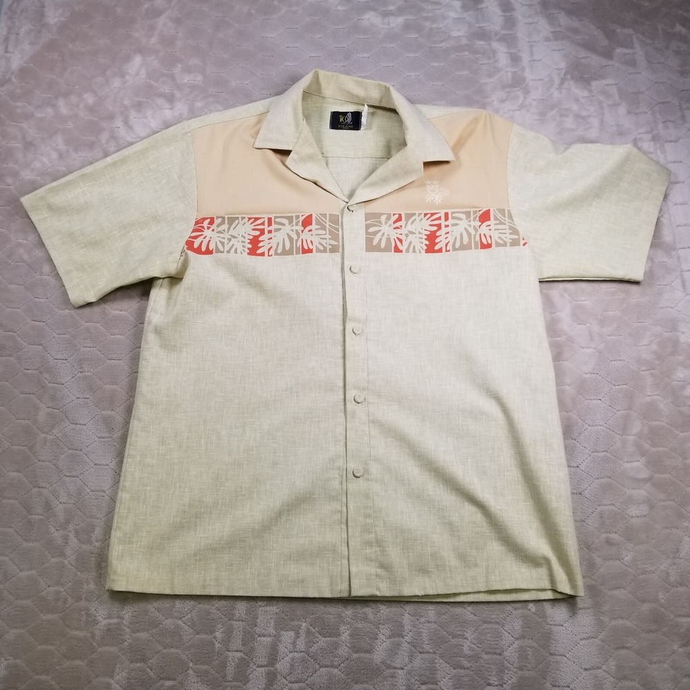 VTG Iolani Hawaiian‎ Shirt Mens Lg Hawaii Island Button Up Short Sleeve RARE